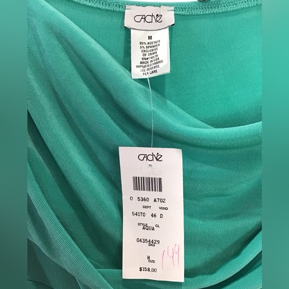 Cache Aqua Halter Open Back Dress Size Medium - Picture 3 of 3